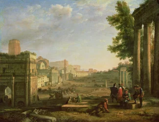 Widok Campo Vaccino, Rzym, 1636